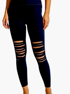 Rae Mode Brand New Women's Black Leggings with laser cut-outs